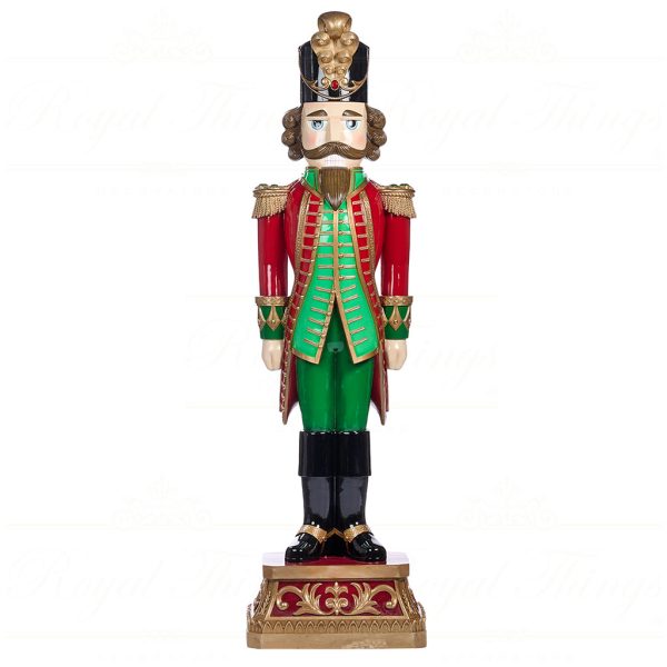 D 42214 Goodwill Christmas Decorative Items Nutcracker On Base Display Red Green