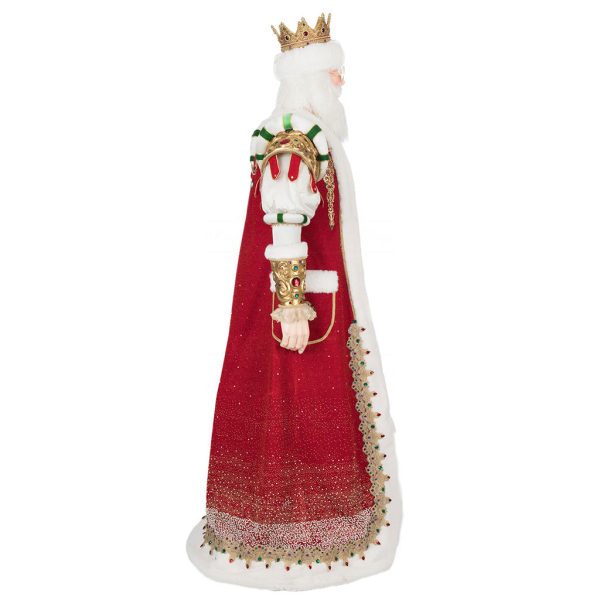 Kc 28 528809 Katherines Collection Christmas Doll Royal Christmas Ball King Christian Claus Life Size Doll Red Green Detail1