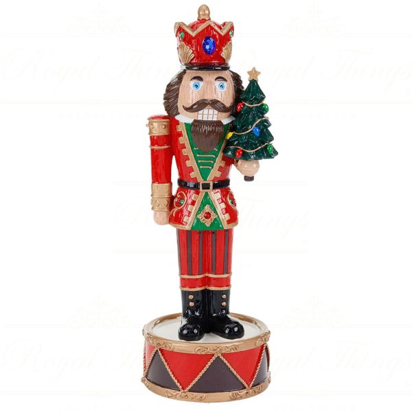 Mc 20005 Goodwill Christmas Musicboxes Snowglobes Music Motion Nutcracker With Tree On Drum Musicbox 30 Cm