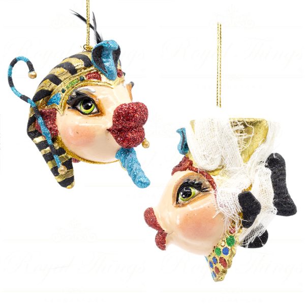 Katherine S Collection Christmas Heritage Ornament Walk Like An Egyptian Kissing Fish Red Green White Kc 66 18833 Set Egyptian Duopic